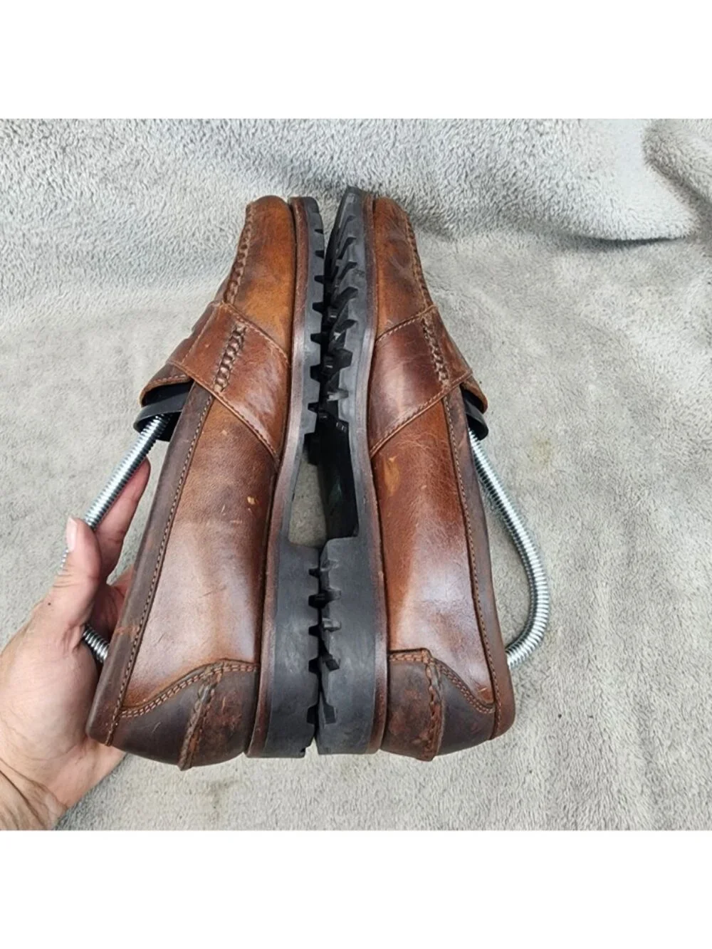 Cole Haan Shoes Mens Size 9 Country Brown Leather Slip On Loafers *Read*